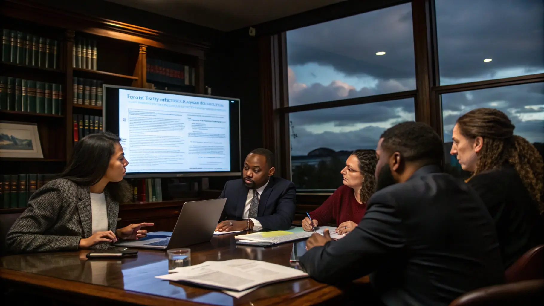 A group of judges participating in a training session.