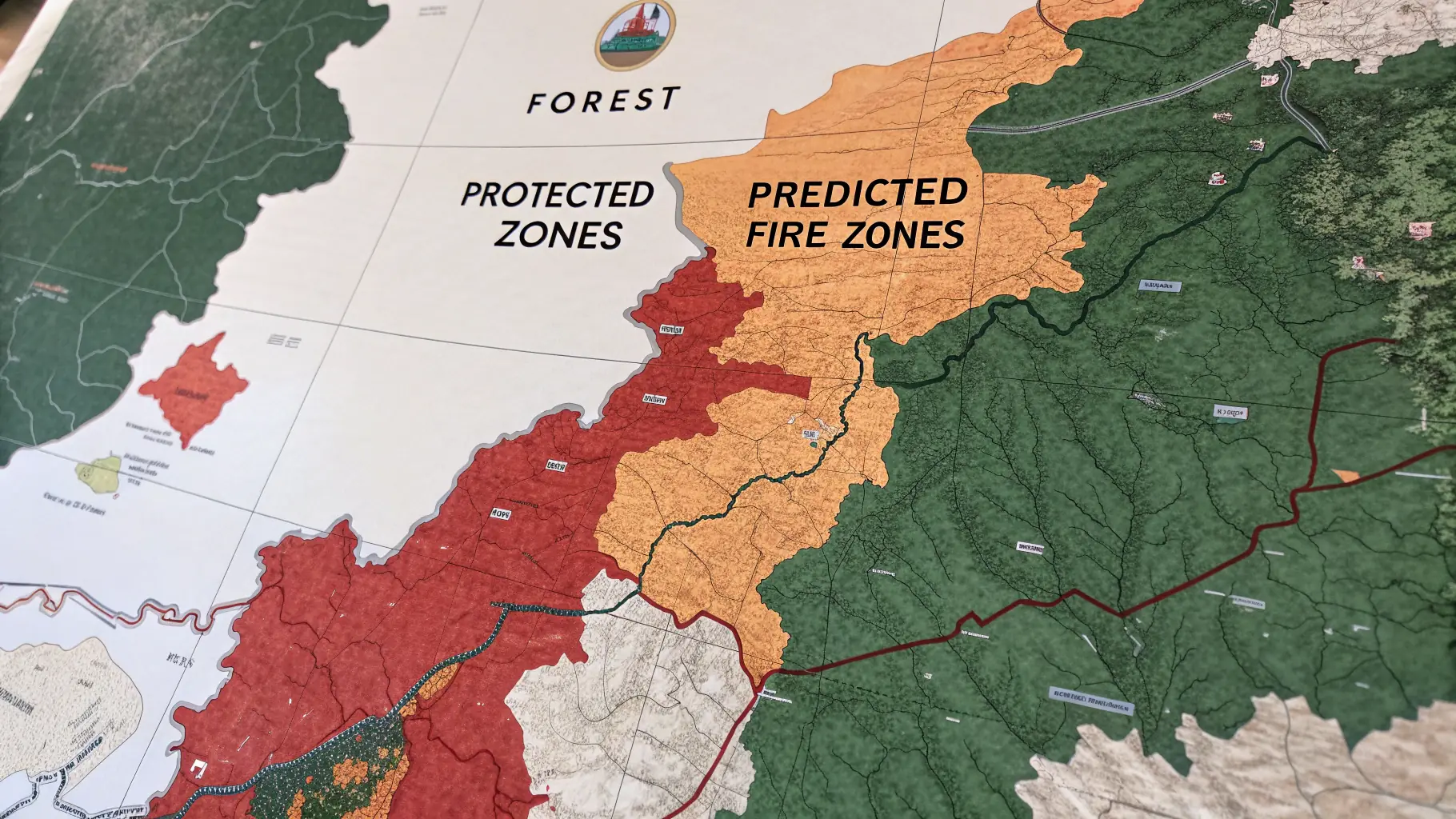 A map highlighting regions with improved land management practices.